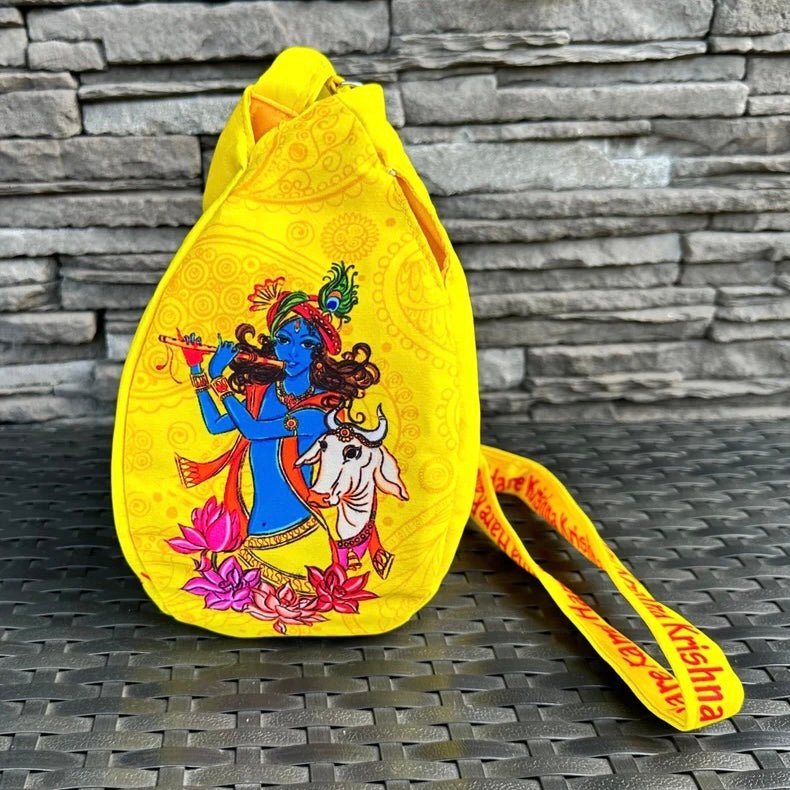 Shree Krishna Printed Japa Beads Bag - Hamaro Vrindavan