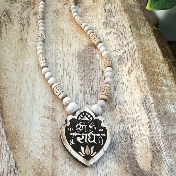 Shri Radhe Locate Kanthi with Radha Name Beads - Hamaro Vrindavan